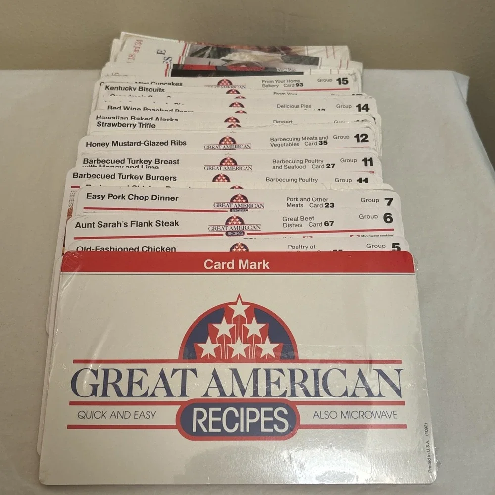 Vtg 1988 Great American Recipes Cards-Lot Of 28 Packs!